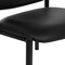 Office Star Products Big and Tall Armless Guest Chair in Faux Black Leather with Sturdy Black Metal Frame 55054B-U6 - alternate 5