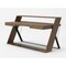 Homeroots 67" Natural And Brown and Black Wood and Iron Writing Desk With Two Drawers 482429 - alternate 3