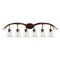 Jonathan Y Wyatt 45" 6-Light Southwestern Bohemian Resin/Seeded Glass Faux Antler LED Vanity Light, Brown Wood F JYL6317A - alternate 1