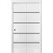 Sartodoors Sliding Closet Bi-fold Doors, Planum 0015 White Silk and Aluminum Strips, Sturdy Tracks Moldings Tr PLANUM0015BF-WS-72 x 96 (2* 36x96) - alternate 1