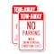 Signmission Tow-Away No Parking When Snow Removal Conditions Exist, 18'' X 24'', Heavy Gauge Aluminum, 2PK A-1824-2PACK-22794 - alternate 1