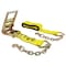 Mytee Products 4inX30ft Ratchet Straps w/chain, WLL 5400 Tie Down Strap, 2PK RS430CAx2 - alternate 3