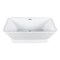 Kingston Brass 66-Inch Acrylic Oval Rectangular Double Ended Pedestal Tub with Drain, No Faucet Drillings VTSQ663124C428 - alternate 1