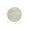 Homeroots 8' Ivory Beige And Gray Round Oriental Washable Indoor Outdoor Area Rug 598054 - alternate 3