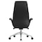 Leisuremod Summit High-Back Office Chair in Faux Leather & Aluminum Frame with Swivel & Tilt, Black SOT21BLL - alternate 5
