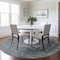 Homeroots 8' Blue Round Medallion Washable Indoor Outdoor Area Rug 608000 - alternate 6
