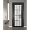 Sartodoors Solid French Door Frosted Glass 12 Lites, Felicia 3312 Matte Black, Single Regural Panel Frame Tri FELICIA3312ID-BLK-32 - alternate 5