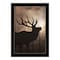 Homeroots Elk Sunrise Black Framed Print Wall Art 530017 - alternate 4