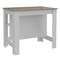 Homeroots White and Brown 41in Kitchen Island With Storage 477872 - alternate 1