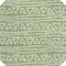 Homeroots 8' Green And Ivory Round Geometric Washable Indoor Outdoor Area Rug 583494 - alternate 6