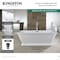 Kingston Brass 60-Inch Acrylic Oval Rectangular Double Ended Pedestal Tub with Drain, No Faucet Drillings VTSQ602824C427 - alternate 4