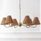 Jonathan Y Grady 35" 6-Light Grand Coastal Farmhouse Adjustable Swooping Arm Metal w/Hand-Woven Rattan Shades L JYL9560B - alternate 6