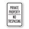 Signmission Private Property No Trespassing No. 3, Heavy-Gauge Aluminum, 18" H, A-1824-24835 A-1824-24835 - alternate 1