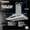 Anzzi 30" 450 CFM 3-Speed Stainless Steel Wall Mount Convertible Pyramid Residential Range Hood RH-AZ0576ESS - alternate 6