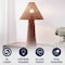 Jonathan Y Kara 26.5" Modern Coastal Woven Rattan Tapered Cylinder LED Table Lamp, Dark Brown JYL5705A - alternate 5