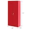 Sandusky Lee Storage Cabinet, 72 in H, 36 in W, 18 in D, Swing, Keyed, Red, 4 Shelves VF41361872-01 - alternate 4