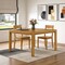 Homeroots 54" Oak Wood Frame Base Square Dining Table 640687 - alternate 4