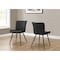 Monarch Specialties Dining Chair 33"H, Set of 2, Upholstered, Side, Black Leather Look, Black Metal, Contemporary I 1130 - alternate 2