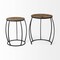 Homeroots Set of Two 26" Black And Brown Solid Wood Round End Table, 2PK 380681 - alternate 1