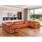 Homeroots Camel Italian Leather Power Reclining U Shaped Eight Piece Corner Sectional With Console 634676 - alternate 9