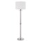 Homeroots 60" Chrome Two Light Traditional Shaped Floor Lamp With White Rectangular Shade 526273 - alternate 3