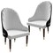 Leisuremod Elara Collection Wooden Dining Chair in Black/White, 2PK EC59BLFW2 - alternate 1
