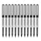 Deli THINK Rollerball Pen 0.7mm, Black Ink, Capped, 1100m, 12PK EQ20520 - alternate 3