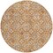 Homeroots 8' Copper Gray And Beige Round Floral Washable Indoor Outdoor Area Rug 595939 - alternate 5
