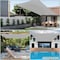 Wrightmaster 8 ft. x 8 ft. Square Heavy Weight Sun Shade Sail in Light Grey, 95% UV Blockage Patio and Pool Cover ZR-0808LGY - alternate 5
