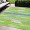 Homeroots 5' X 8' Lime Green And Sky Blue Abstract Washable Indoor Outdoor Area Rug 612516 - alternate 1