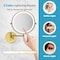 Fab Glass And Mirror Rechargeable Lighted Makeup Mirror 8inch, 1x/10x Magnification 3 Color Lights Touch Screen Dim HCMK8GD - alternate 5