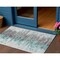 Homeroots 3' X 5' Teal Blue Charcoal And Silver Abstract Washable Indoor Outdoor Area Rug 582410 - alternate 1