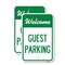 Signmission Welcome Guest Parking, 12'' X 18'' 2 Signs, Heavy Gauge Aluminum, 2PK A-1218-2PACK-22705 - alternate 1