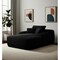 Homeroots 67" Black Corduroy Oversized Chaise Lounge Chair And Toss Pillows 634605 - alternate 6