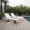 Homeroots Set Of 2 White Modern Aluminum Chaise Lounges, 2PK 372060 - alternate 5