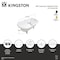Kingston Brass 48" Cast Iron Classic Flat-Rim Roll Top Clawfoot Tub, 7" Faucet Drillings, White/Matte Black VCT7D483117W0 - alternate 2