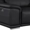 Homeroots 93in Black and Silver Leather Power Reclining Loveseat 643824 - alternate 3