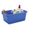 Storex Cubby Bin with Lid, 2 gal, 8.2 x 12.5 x 11.5, Blue, 5PK 62408U05C - alternate 5