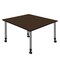 Regency Square Kee Height Adjustable Mobile Classroom Activity Table, 48 in W, 48 in L, Neo Walnut TB4848NWAPCGY - alternate 3