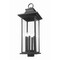 Z-Lite Tiberius 6 Light Outdoor Post Mount Fixture, Black/Clear Seedy, 12 In W x 34 In H 5017PHXLS-BK - alternate 2