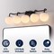 Jonathan Y Louis Parisian Globe 33" 5-Light Metal/Frosted Glass Modern Contemporary LED Vanity Light, Black JYL3559B - alternate 8