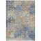 Homeroots 3' X 5' Denim Blue Beige And Charcoal Abstract Washable Indoor Outdoor Area Rug 630873 - alternate 5
