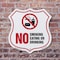 Signmission No Smoking Shield Sign No Smoking Eating, 6 inch X 6 inch, Plastic Sign, 2PK SHI-P-2PACK-6-400 - alternate 5