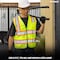 Neiko Safety Vest with Pockets, 3 Pocket, High Visibility Vest, Reflective Strips, Zipper Front XX-Small 53986A - alternate 4