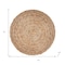 Homeroots 15" Set of Two Natural Jute Round Placemats 534177 - alternate 5