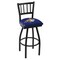 Holland Bar Stool Co 30" Blk Wrinkle Montana State Swivel Bar Stool, Jailhouse Back L01830MontSt - alternate 1