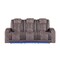 Global Furniture Usa Contemporary U8000 Brown Power Reclining Sofa W/Power Headrest, Dropdown Table W/ Wood Trim & Reading Light U8000-BROWN-PRS W/ PHR DDT WC + LED - alternate 1
