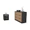 Homeroots Two Piece Black and Gray Bedroom Set 530261 - alternate 1