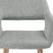 Homeroots 22" Gray and Brown Upholstered Arm Chair 549025 - alternate 7