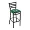 Holland Bar Stool Co 30" Blk Wrinkle Hawaii Stationary Bar Stool, Ladder Back L00430Hawaii - alternate 1